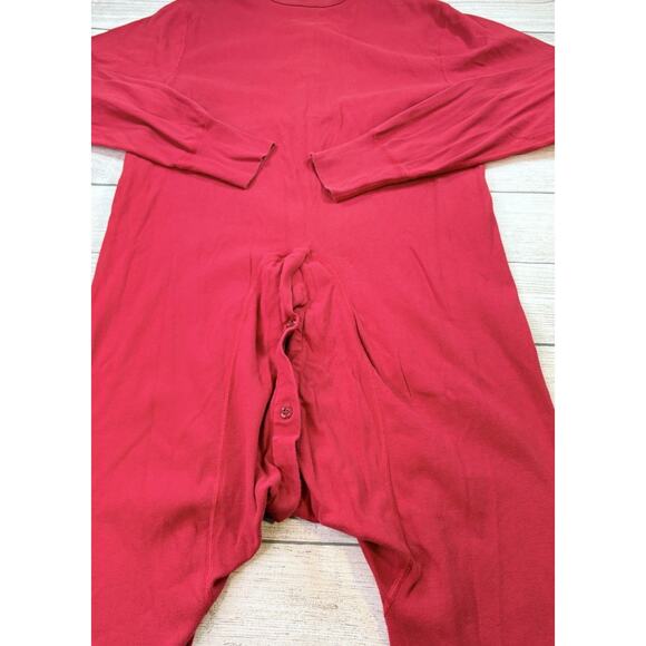 Carhartt Mens Vintage Cotton Union Suit Red Long John Base Layer PJs Size XL - Picture 9 of 10